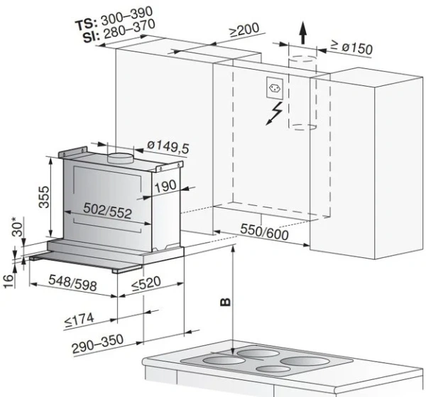 Встраиваемая вытяжка V-ZUG DFSG9c купить в Москве
