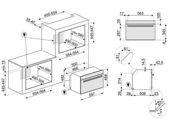 Духовой шкаф Smeg SF4604WMCNX купить в Москве
