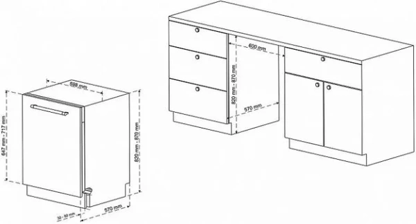 Встраиваемая посудомоечная машина Korting KDI 60898 I купить в Москве