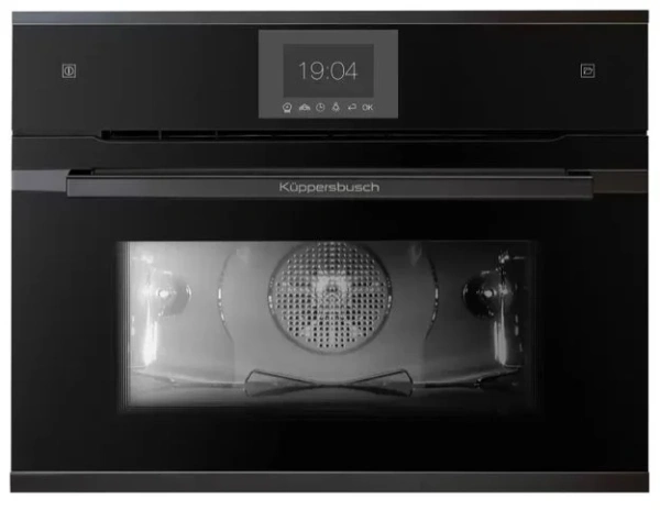 Компактный духовой шкаф с паром Kuppersbusch CBD 6550.0 S2 Black Chrome купить в Москве