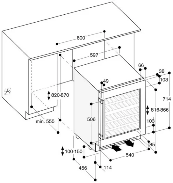 Встраиваемый винный шкаф Gaggenau RW404262 купить в Москве