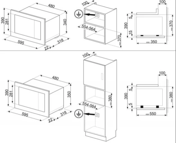 Микроволновая печь Smeg FMI420S2 купить в Москве
