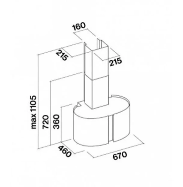 Вытяжка Falmec Mirabilia 67 Venezia Vetro (800) ECP купить в Москве
