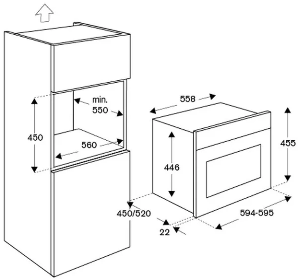 Духовой шкаф с СВЧ Bertazzoni F457HERMWTND купить в Москве
