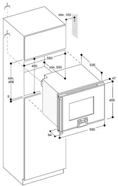 Духовой шкаф-пароварка Gaggenau BS 221-100 купить в Москве
