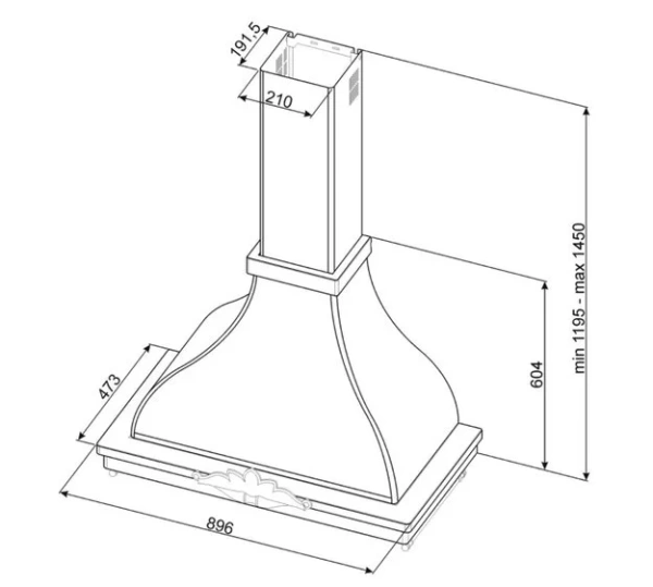 Вытяжка Smeg KCM900POE купить в Москве
