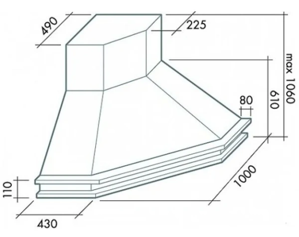 Вытяжка Falmec Tempo Antico Ang (600) S орех купить в Москве
