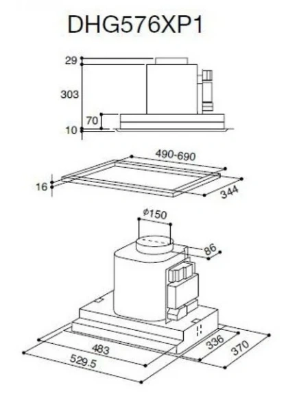 Вытяжка De Dietrich DHG 576 XP 1 купить в Москве
