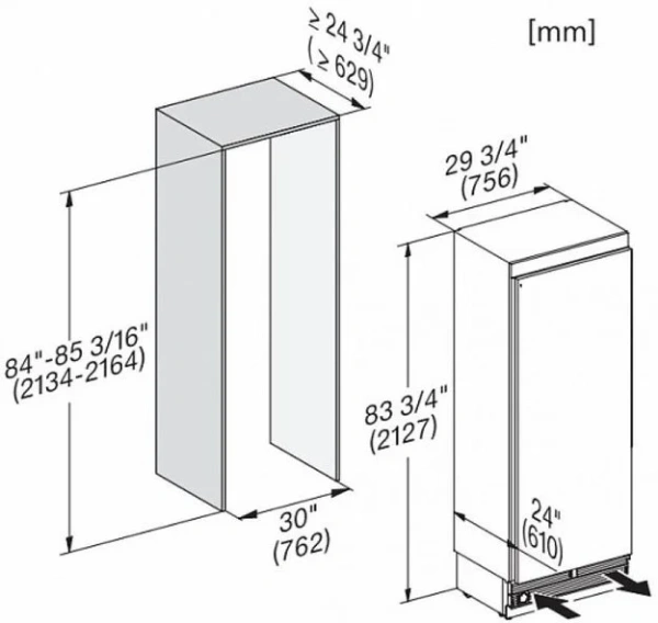 Встраиваемый морозильник Miele F 2813 Vi MasterCool купить в Москве

