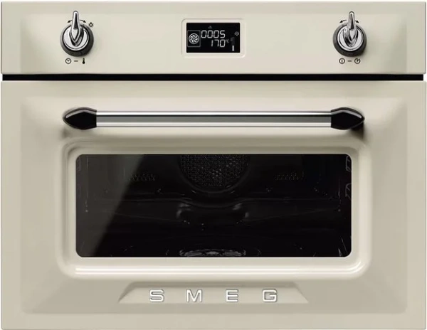 Компактный духовой шкаф с пароваркой Smeg SF4920VCP1 купить в Москве