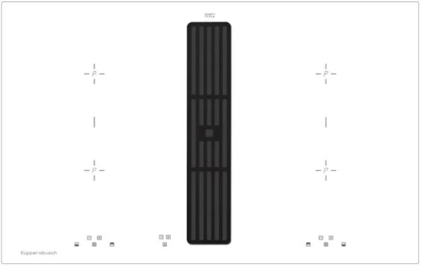 Варочная панель с вытяжкой Kuppersbusch KMI 8500.0 WR Black Velvet купить в Москве