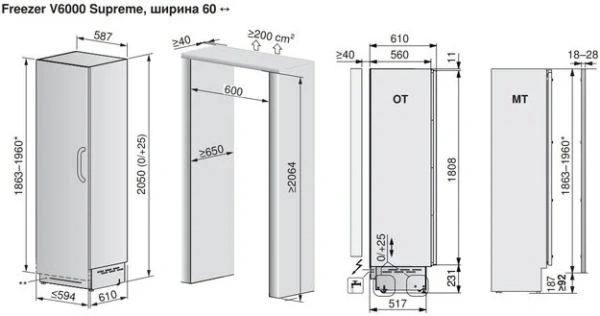 Встраиваемая морозильная камера V-ZUG V6000 60 Supreme FR6T-53006 L купить в Москве
