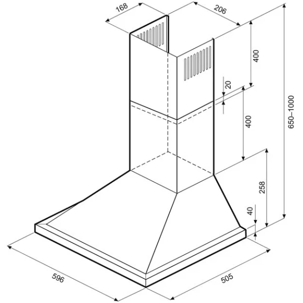 Вытяжка Krona BELLA RETRO 600 BLACK PB купить в Москве

