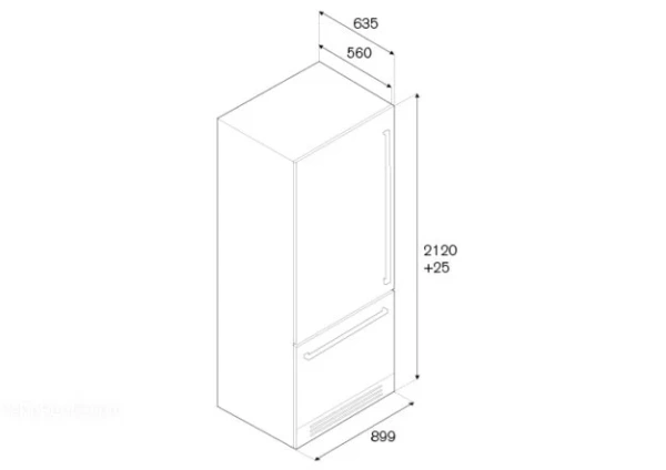 Встраиваемый холодильник Bertazzoni REF90PIXL купить в Москве