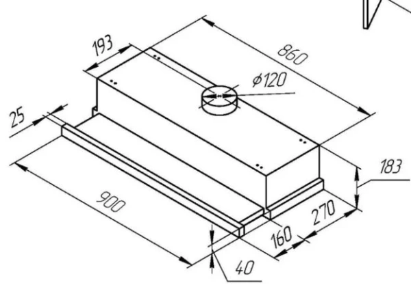 Встраиваемая вытяжка Kuppersberg Slimlux II 90 BG купить в Москве
