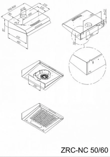 Кухонная вытяжка MAUNFELD MPA 60 бежевый купить в Москве
