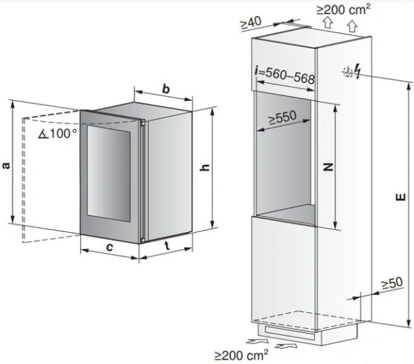 Встраиваемый винный шкаф V-ZUG WineCooler V4000 90 WC4T-51102 R платина купить в Москве