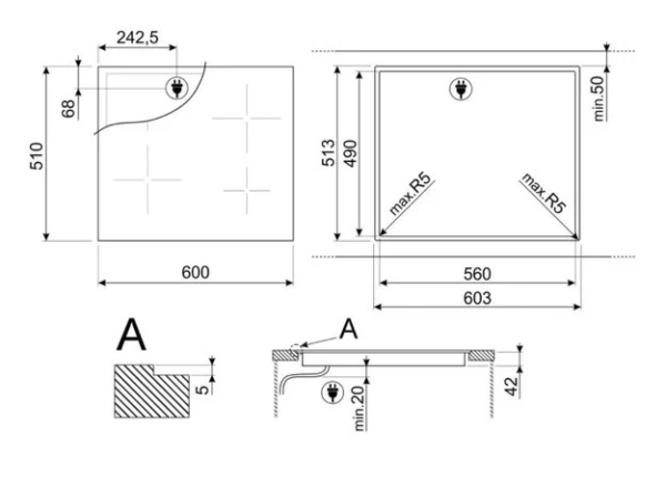 Варочная панель Smeg SE364ETD купить в Москве с доставкой

