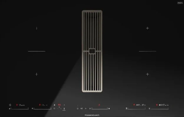 Варочная панель с вытяжкой Kuppersbusch KMI 8590.0 SR Silver Chrome купить в Москве