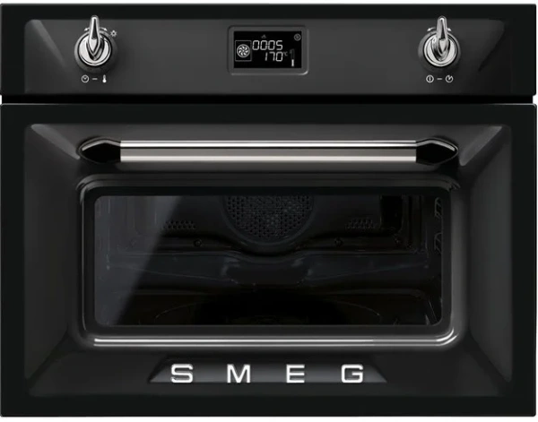 Компактный духовой шкаф с СВЧ Smeg SF4920MCN купить в Москве