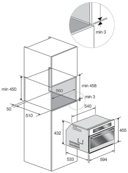 Встраиваемая микроволновая печь Fulgor Milano FCMO 4507 TM BK купить в Москве
