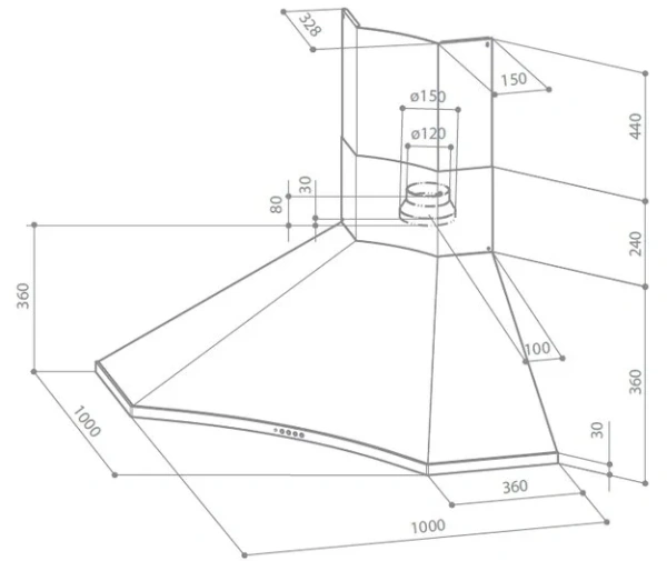Вытяжка Faber Solaris EG8 X A100 купить в Москве
