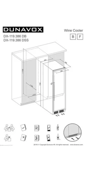 Винный шкаф Dunavox DX-119.386DSS купить в Москве