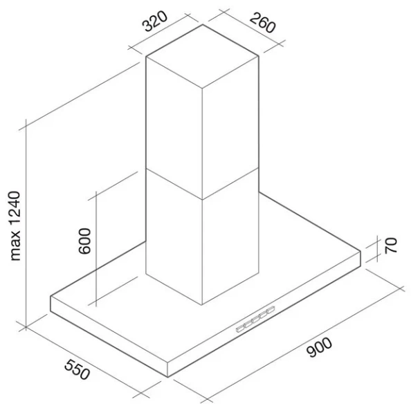 Вытяжка Falmec Plane isola 90 white (800) ECP купить в Москве
