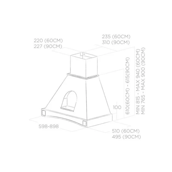 Вытяжка ELICA MENSOLA WH/A/90 FRASSINO купить в Москве
