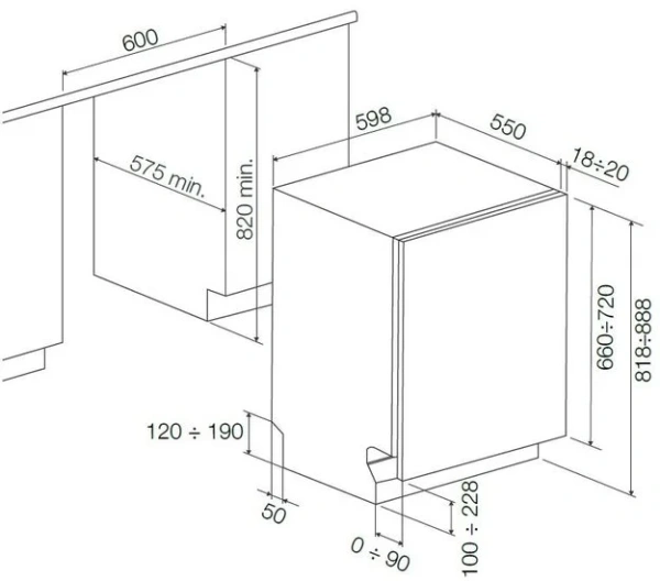 Встраиваемая посудомоечная машина Fulgor Milano FDW 8291.1 купить в Москве
