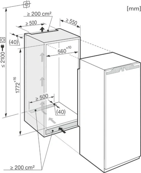 Встраиваемый холодильник Miele K 37272 iD новый с витрины купить в Москве

