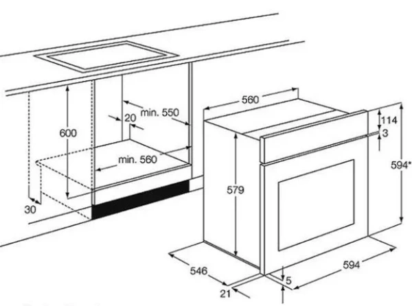 Духовой шкаф AEG EE5013411M купить в Москве
