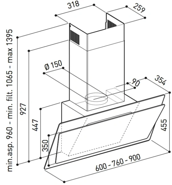 Вытяжка Korting KHC 67070 GW купить в Москве
