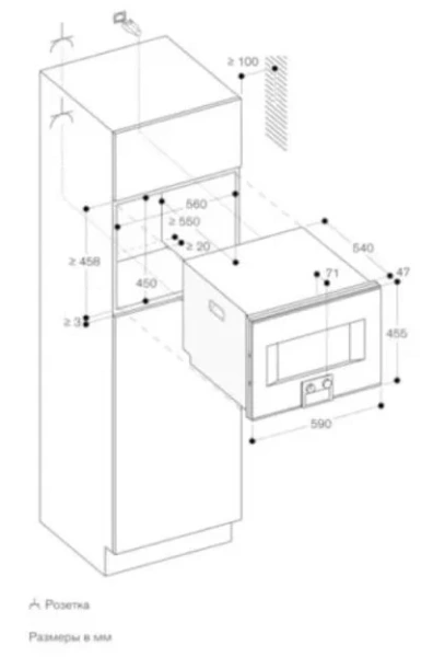 Комбинированный духовой шкаф-пароконвектомат Gaggenau BS450111 купить в Москве
