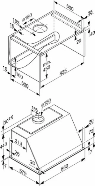 Встраиваемая вытяжка Miele DAR1135 для плиты Range Cooker купить в Москве
