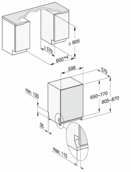 Встраиваемая посудомоечная машина Miele G 7160 SCVi купить в Москве