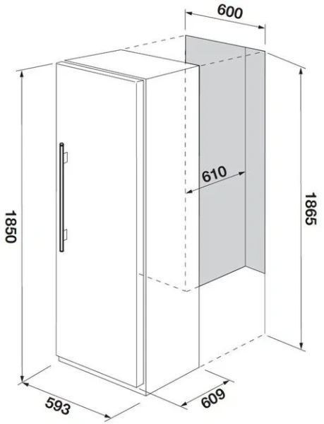 Встраиваемый холодильник Fulgor Milano FRSI 401 FED X купить в Москве