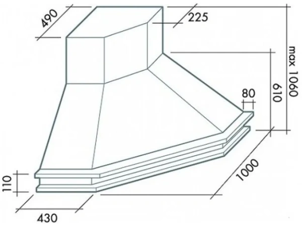 Вытяжка Falmec Tempo Antico Ang (600) S вишня купить в Москве
