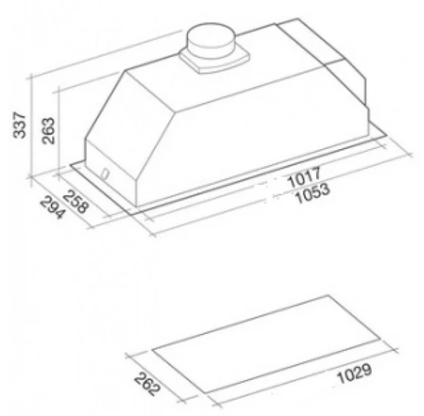 Вытяжка Falmec GRUPPO INCASSO 105 IX (800) ECP купить в Москве
