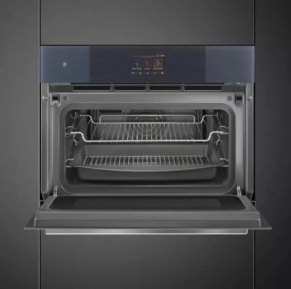 Компактный духовой шкаф с пароваркой шкаф Smeg SO4104APG купить в Москве
