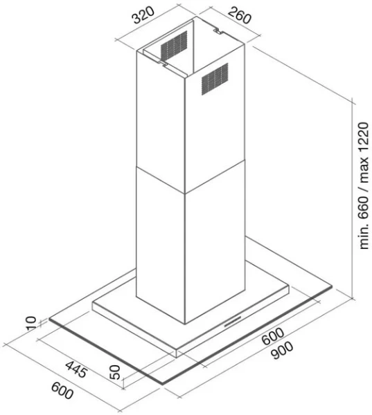 Вытяжка Falmec Exploit isola 90 ix touchfree (800) ECP купить в Москве
