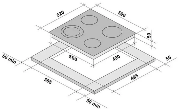 Электрическая варочная поверхность KRONA ORSA 60 BLS купить в Москве с доставкой
