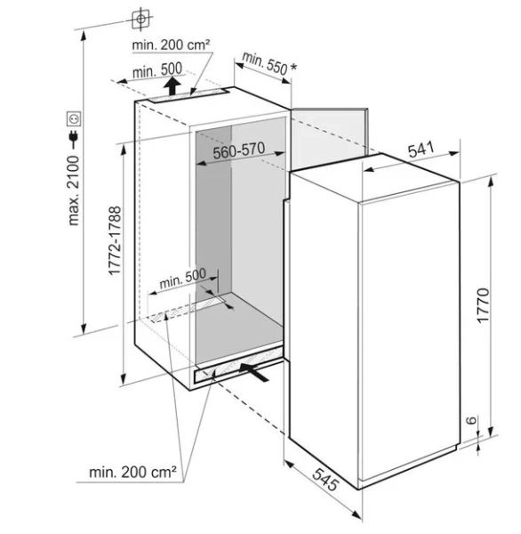 Встраиваемый холодильник Liebherr IRBSe 5121 Plus купить в Москве