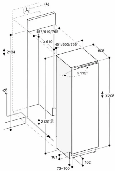 Встраиваемая морозильная камера Gaggenau RF461306 купить в Москве
