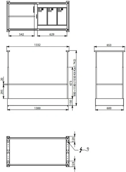 Вытяжка Falmec Spazio 130 Island black matt купить в Москве
