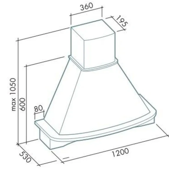 Вытяжка Falmec Mimosa 120 (600) S орех купить в Москве
