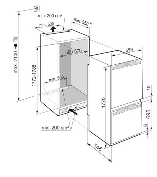 Встраиваемый холодильник Liebherr ICBNd 5153 купить в Москве