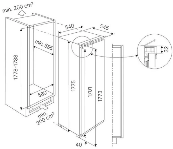 Встраиваемая морозильная камера Kuppersbusch FG 8840.1i купить в Москве
