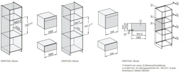Встраиваемый подогреватель посуды Miele ESW 7030 OBSW купить в Москве
